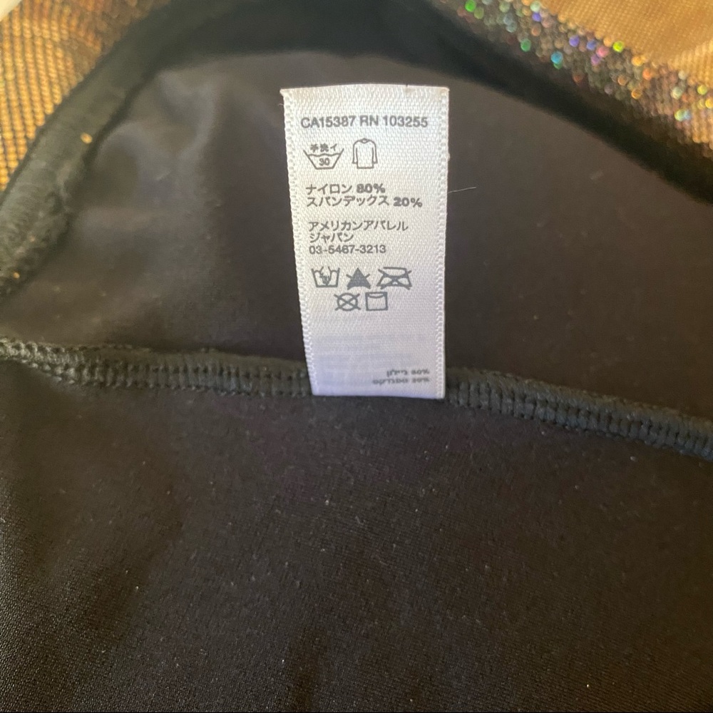 American Apparel Gold Holographic Glitter Leggings - Picture 5 of 5
